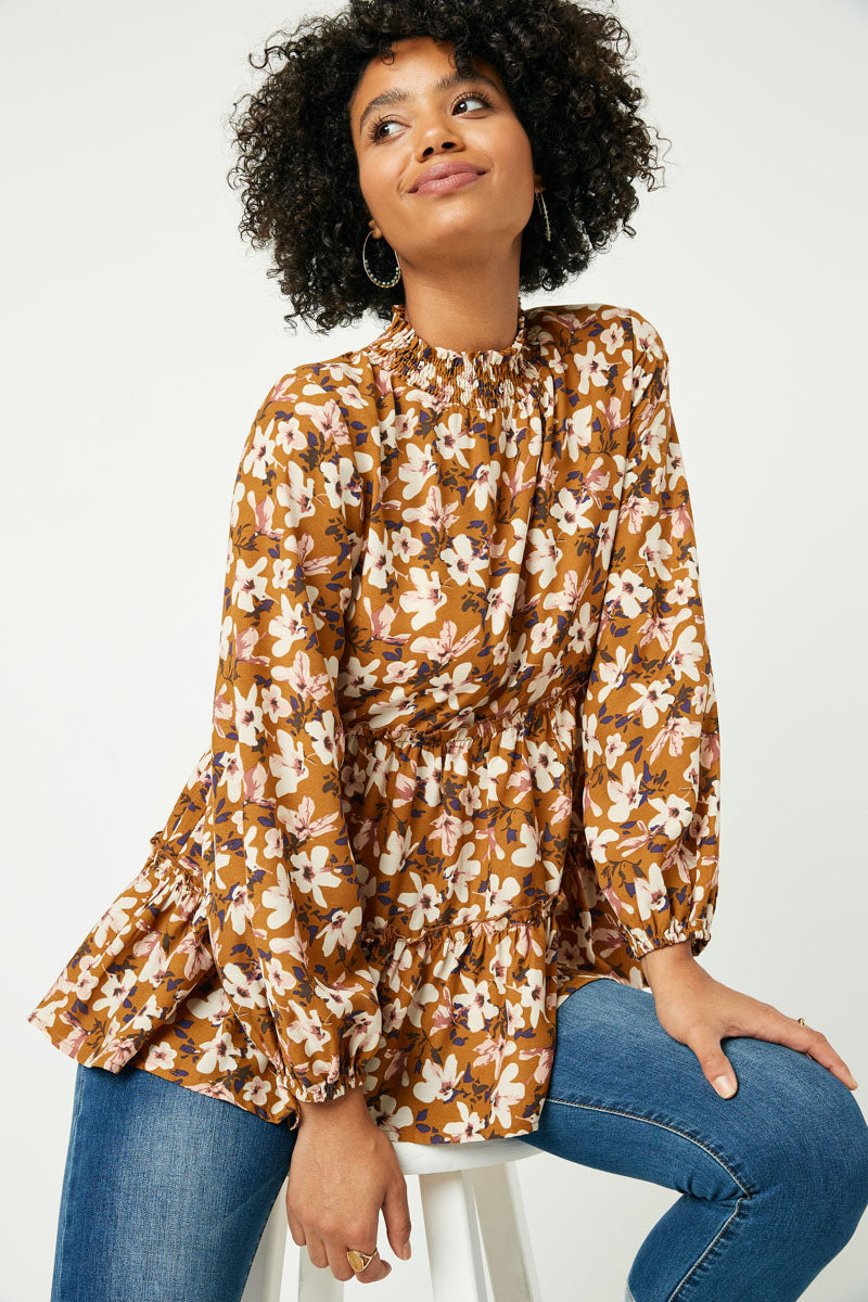 Tie Neck Tiered Tunic