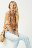 Tie Dye High Low Long Sleeve Dolman