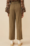 HY5972W Charcoal Plus Garment Dyed Tencel Wide Leg Pant Front