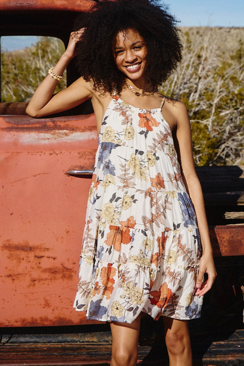 Womens Botanical Tiered Dress | Boho Inspired Inclusive Outfits Cream / S Cream Women's Dresses Tank Dresses Hayden Los Angeles Womens Botanical Tiered Dress | Boho Inspired Inclusive Outfits Cream / S Cream Women's Dresses Tank Dresses Hayden Los Angeles