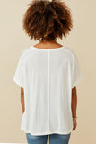 HY6782 Pink Womens Raw Edge Detail Triblend Knit Dolman Tee Front