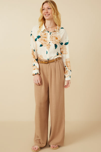 Premium Cotton Satin Floral Print Shirt main image 1