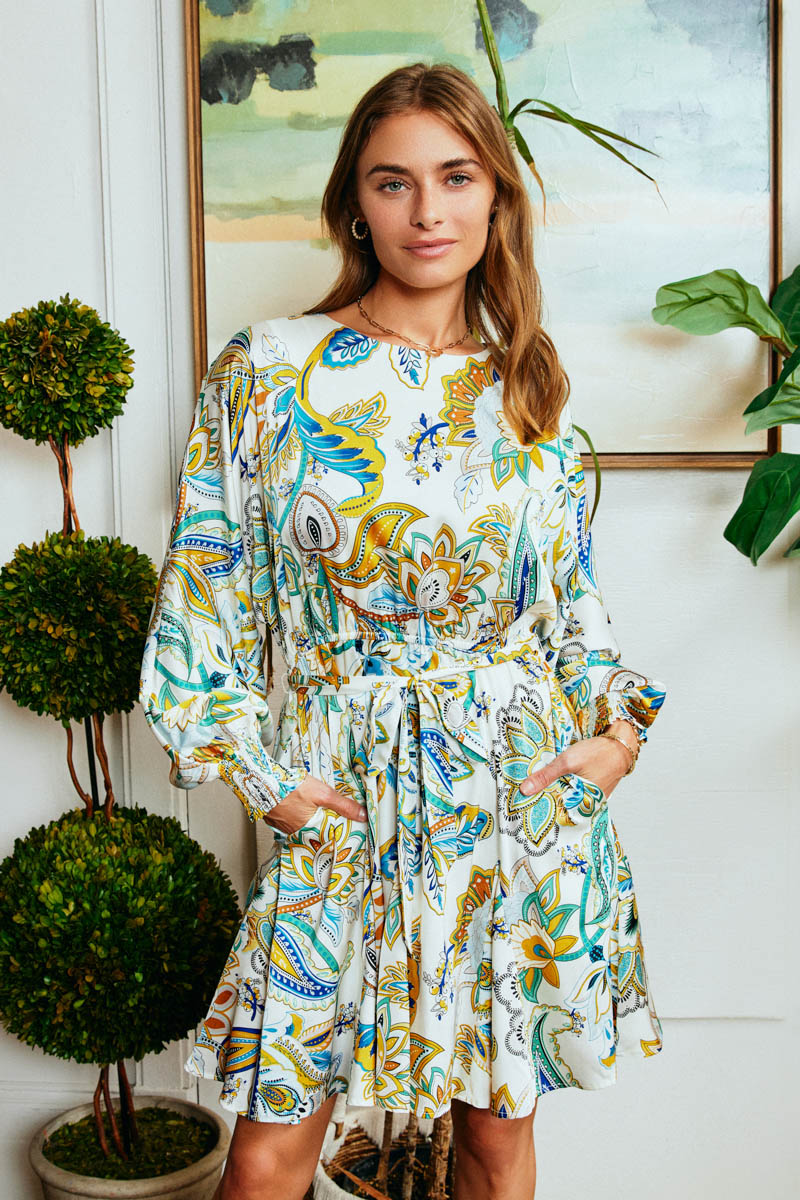 chinese dress ladies Change Your Mind Mocha Brown Paisley Midi Dress – Shop the Mint