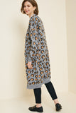 Leopard Knit Cardigan Duster