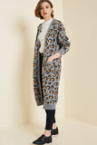 Leopard Knit Cardigan Duster