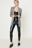 Ruched Vegan Leather Skinny Pants