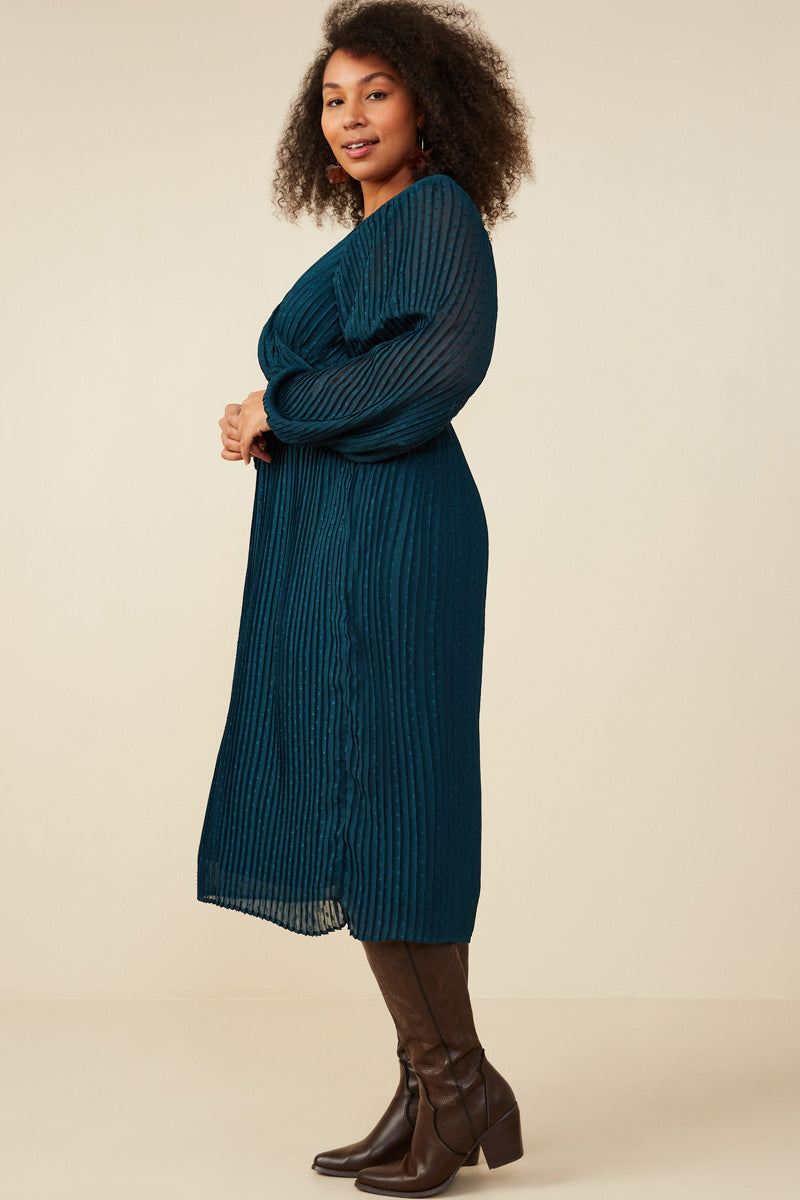 pleated surplice dress Floral Surplice Pleated Maxi Dress The 308 Boutique