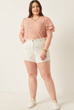 Distressed Acid Wash Denim Shorts