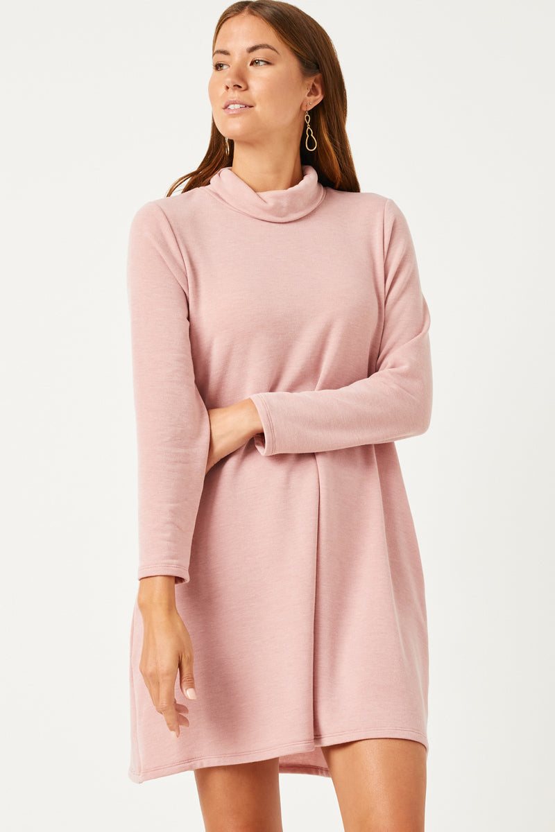 Turtle Neck Long Sleeve Dresses For Women | Boho Inspired Inclusive Outfits Mauve / S Mauve Women's Dresses T Shirt Dresses Hayden Los Angeles Turtle Neck Long Sleeve Dresses For Women | Boho Inspired Inclusive Outfits Mauve / S Mauve Women's Dresses T Shirt Dresses Hayden Los Angeles
