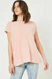 HDY2578 Blush Womens Twist Back Sleeveless Knit Top Front 2