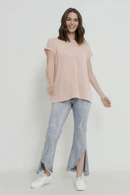 HDY2578 Lavender Womens Twist Back Sleeveless Knit Top Gif