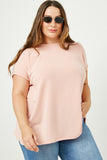 HDY2578 Blush Womens Twist Back Sleeveless Knit Top Front