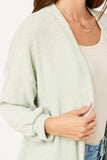 HDY2977W SAGE Plus Two Tone Ribbed Knit Open Cardigan Full Body