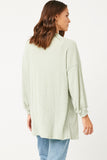 HDY2977W Sage Plus Two Tone Ribbed Knit Open Cardigan Gif