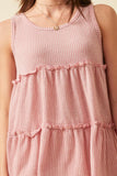 Textured Knit Babydoll Tank