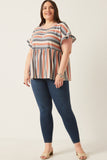 Stripe Terry Babydoll Tee