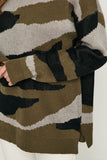 Plus Camo Knit Sweater Detail