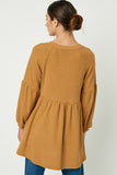 Ribbed Knit Raglan Mini Dress