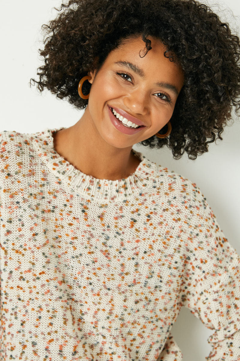 Textured Confetti Knit Sweater