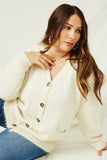 Fuzzy Popcorn Sweater Knit Cardigan
