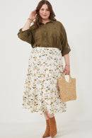 HK1191 Charcoal Womens Garment Dyed Tencel Button Up Shirt Detail