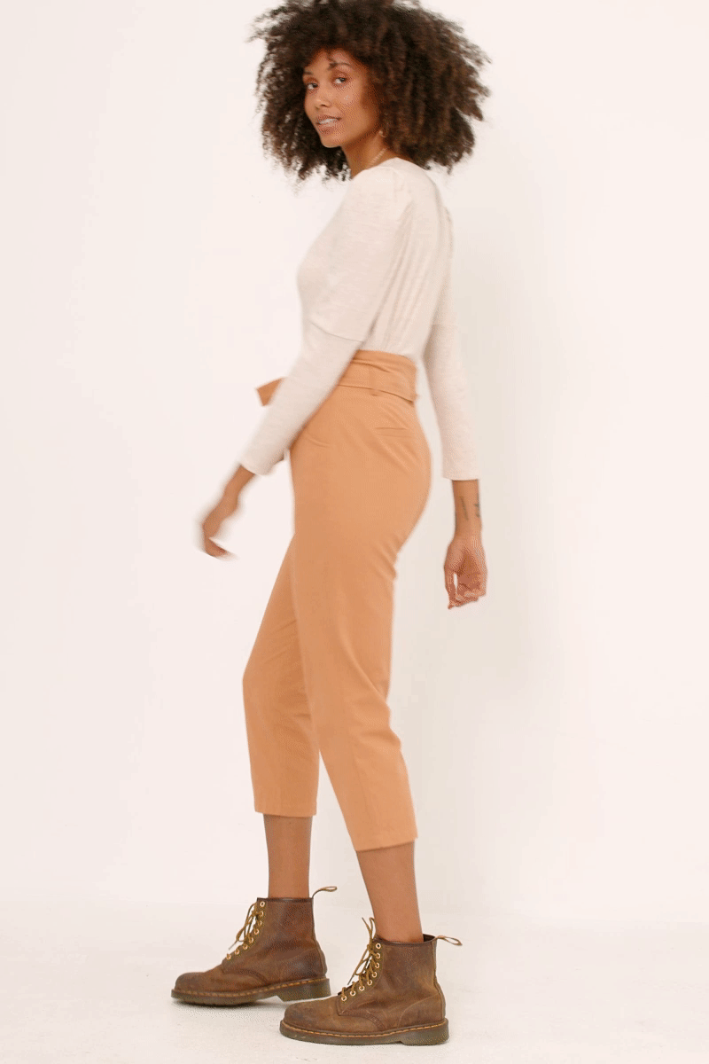 Puff Shoulder Marled Knit Buttoned Cardigan