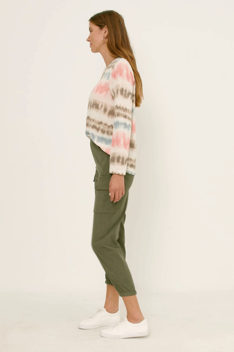 Corduroy Zip Fly Cargo Joggers