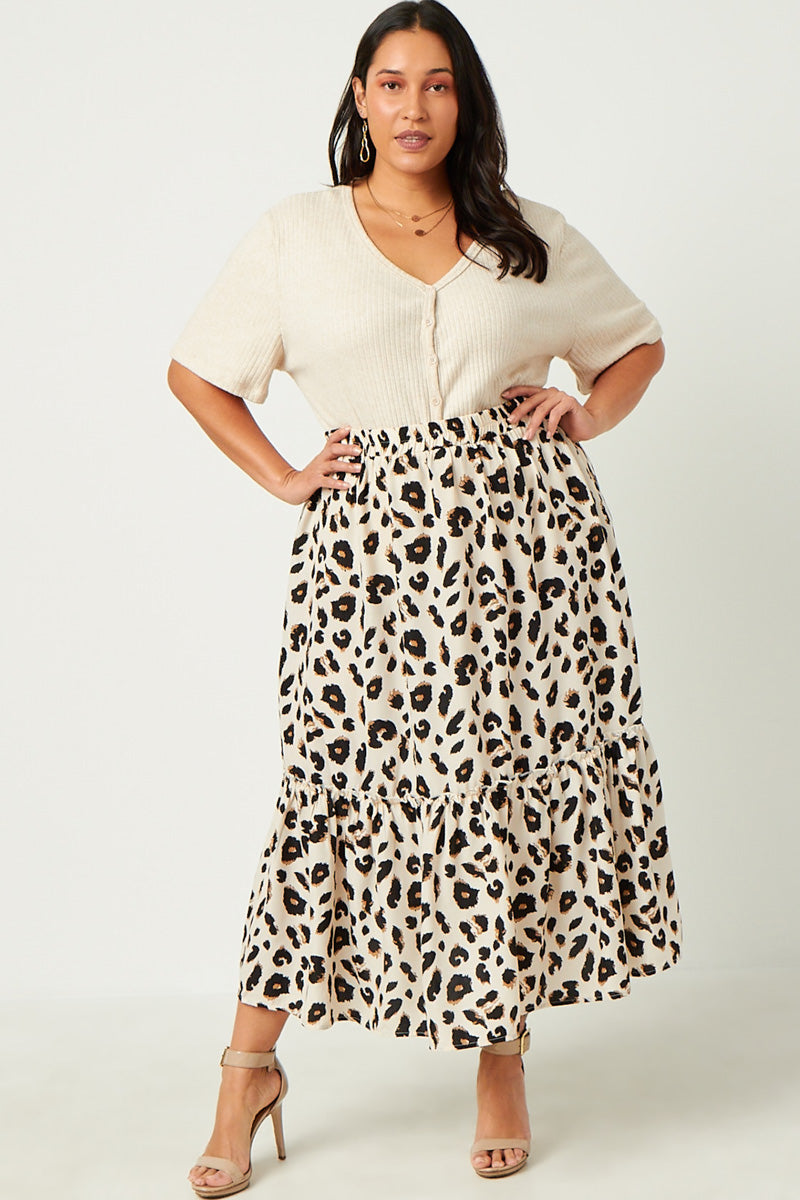 Ribbed Button Down V Neck Short Sleeve Top