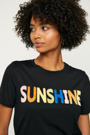 HY1157W OFF WHITE Plus Sunshine Flocked T Shirt Back