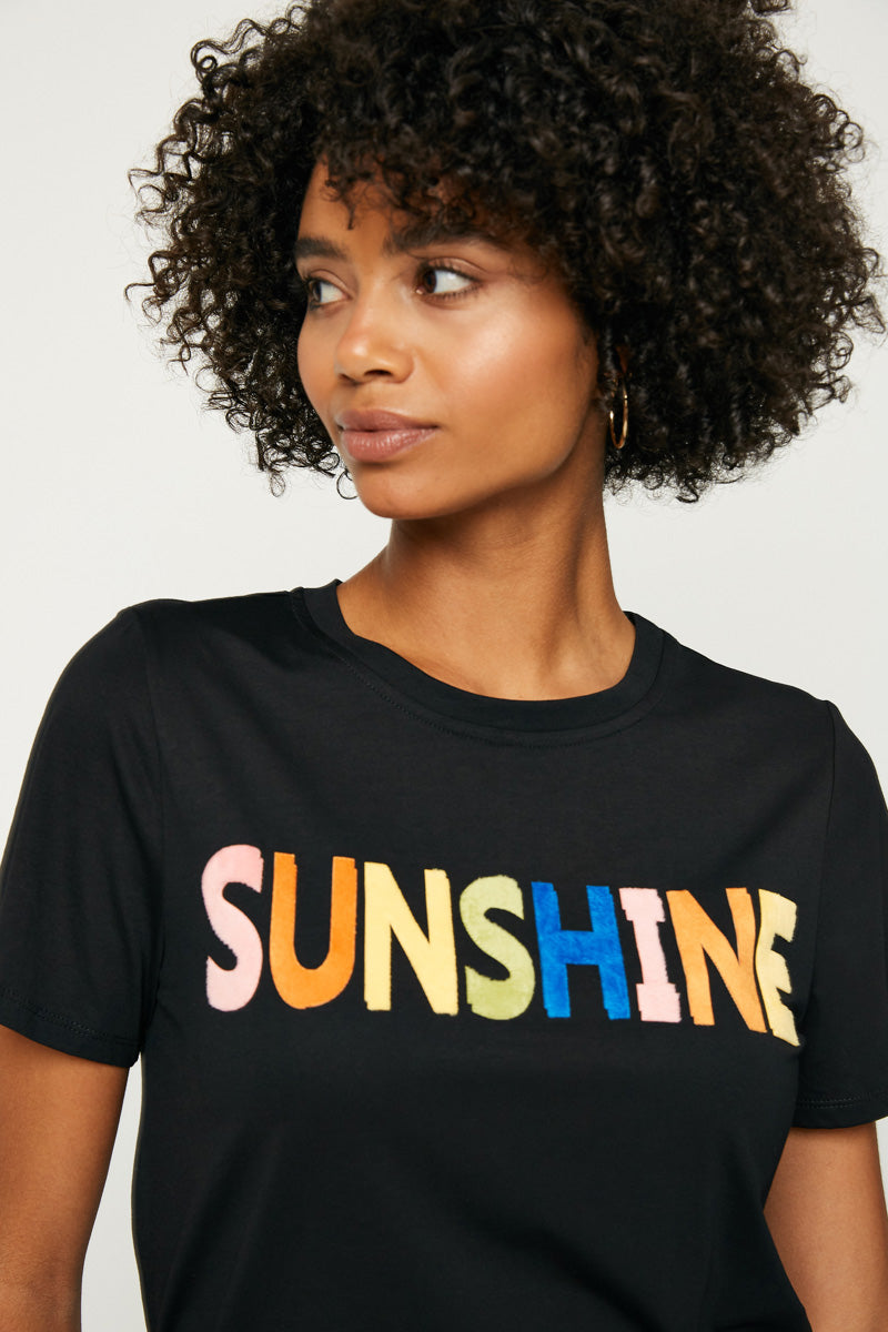 Sunshine Flocked T Shirt