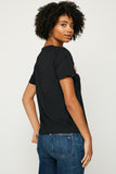 HY1157W OFF WHITE Plus Sunshine Flocked T Shirt Front Detail