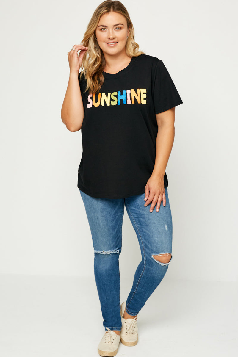 HY1157 Off White Womens Sunshine Flocked T Shirt Back