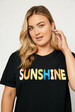 HY1157 Off White Womens Sunshine Flocked T Shirt Detail