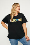 HY1157 Off White Womens Sunshine Flocked T Shirt Front