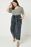 Plus Mineral Washed Paper Bag Trousers Whole Body