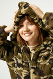 HY1239W Camo Plus Soft Fleece Hooded Camo Jacket Front
