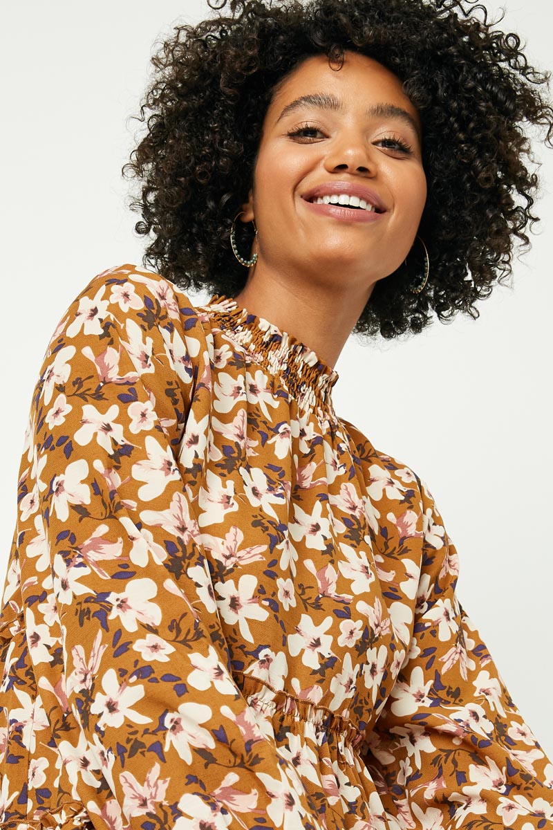 Tie Neck Tiered Tunic