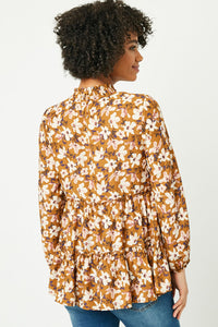 Tie Neck Tiered Tunic