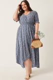 Disty Floral Buttoned Maxi Dress