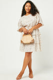 Ditsy Floral Tiered Flutter Sleeve Mini Dress