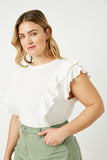 Layered Ruffle Rib Knit Top