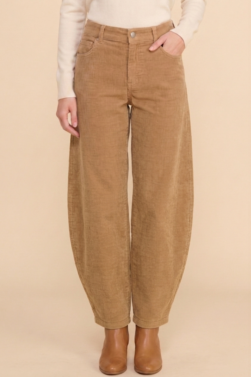 Straight Leg Relaxed Fit Corduroy Pants