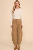 Straight Leg Relaxed Fit Corduroy Pants