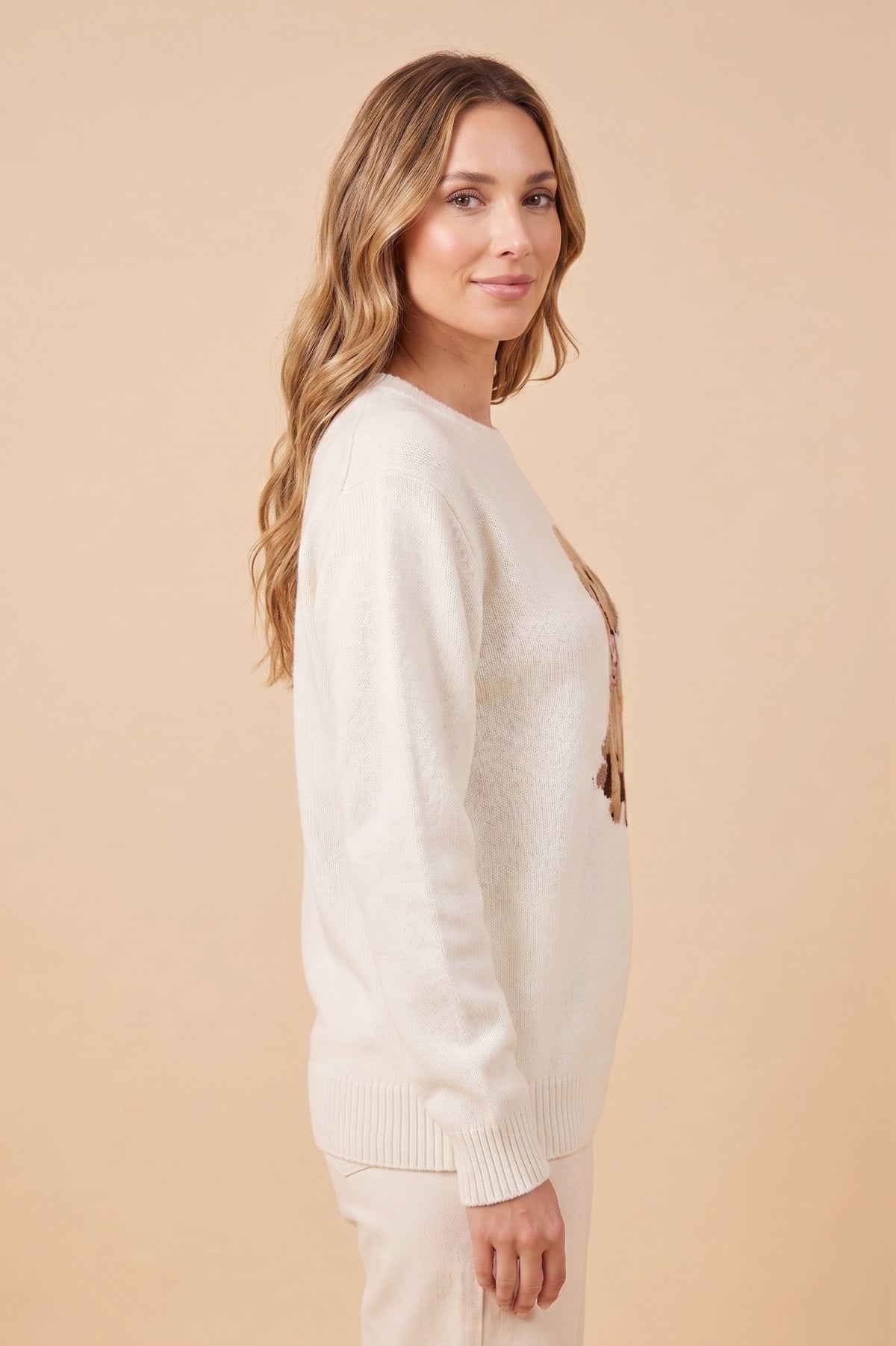 Terrier Graphic Knit Sweater Top