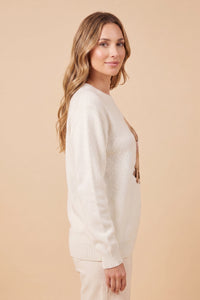 Terrier Graphic Knit Sweater Top