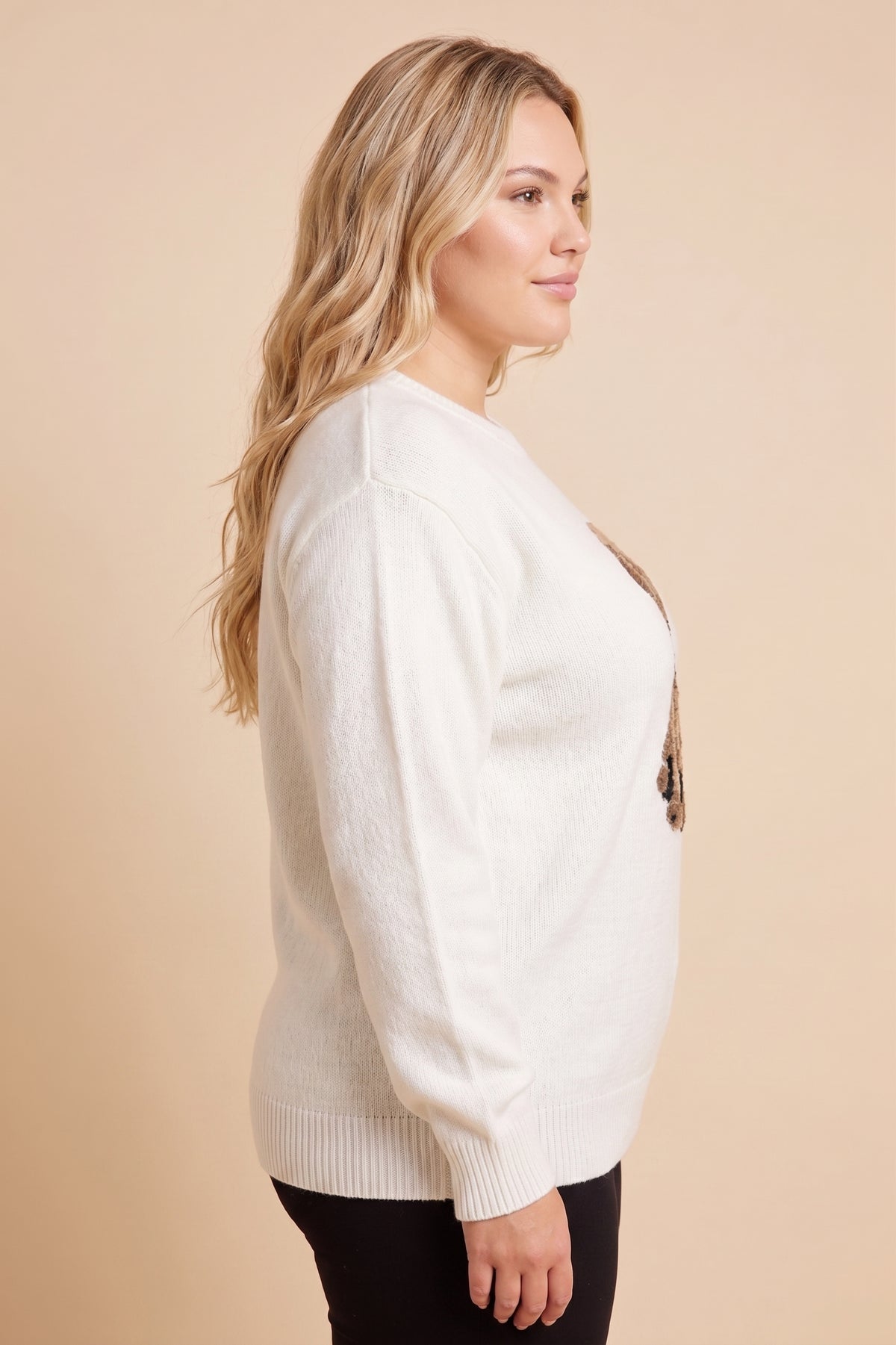 Terrier Graphic Knit Sweater Top