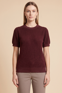 Brushed Soft Knit Banded T Shirt