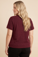 Brushed Soft Knit Banded T Shirt
