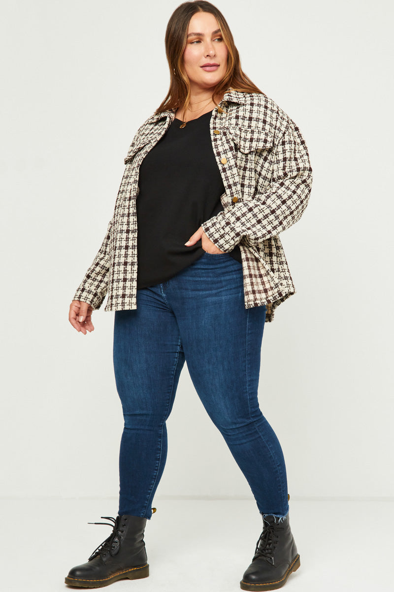 Ribbed Pleated Shoulder Puff Sleeve Top