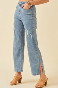 Side Slit Boot Cut Jeans | Boho Inspired Inclusive Outfits